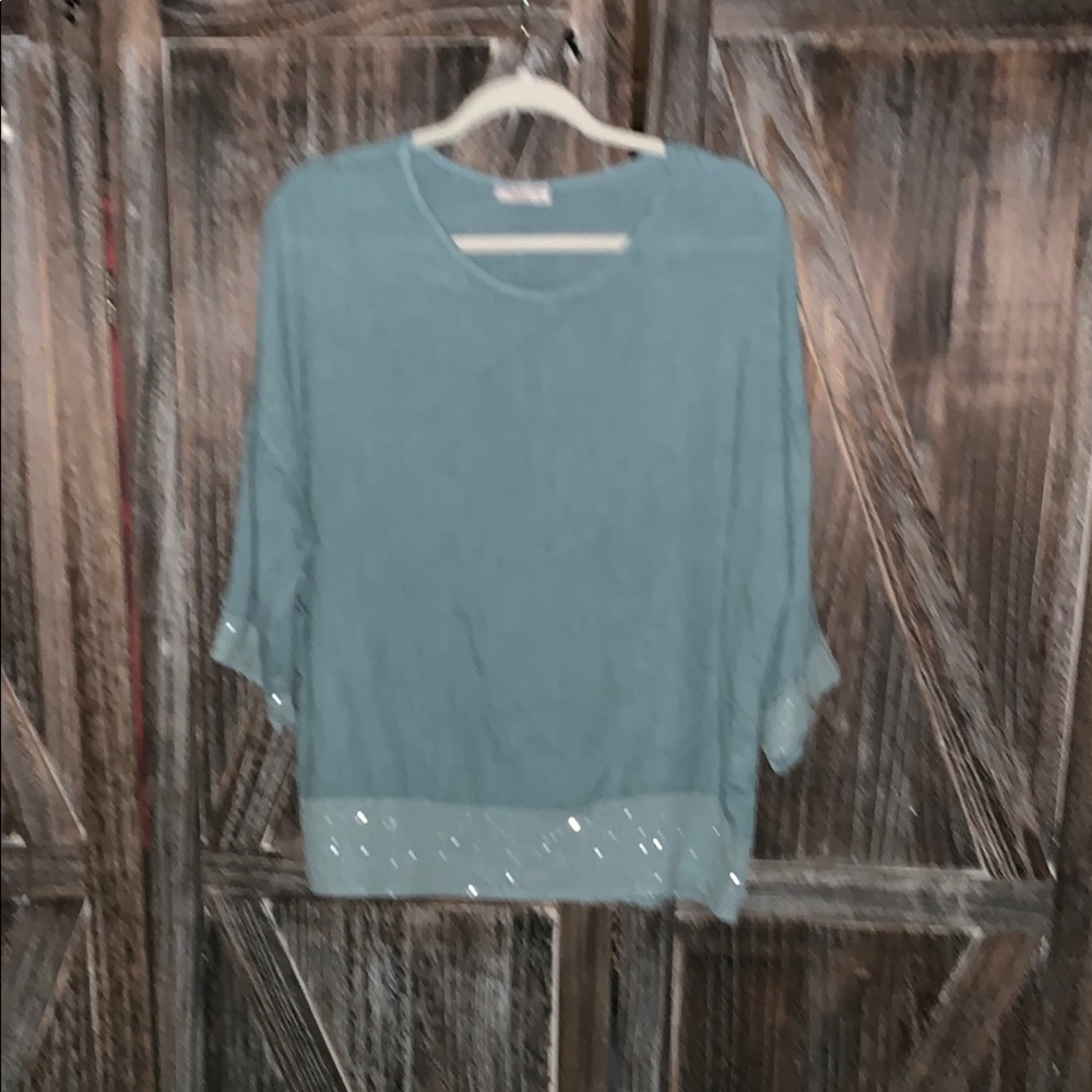 Bellambia Italian Linen Shirt. Every sequin in place.
